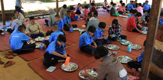 Escuela rural del norte de Tailandia